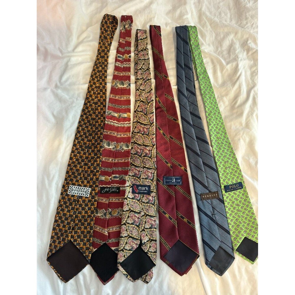 Luxury Silk Tie Bundle Polo Ralph Lauren Berkley Cravat Club NYC Preppy Ivy Leag - Picture 3 of 4